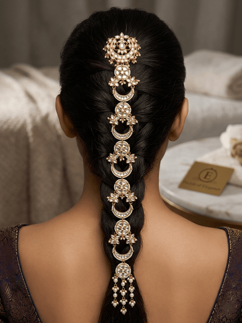 Rahi Kundan Hairbraid | Ready - to - ship - Touch Of Elegance
