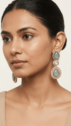 Rania Earrings • Blue | Ready-to-ship - Touch Of Elegance