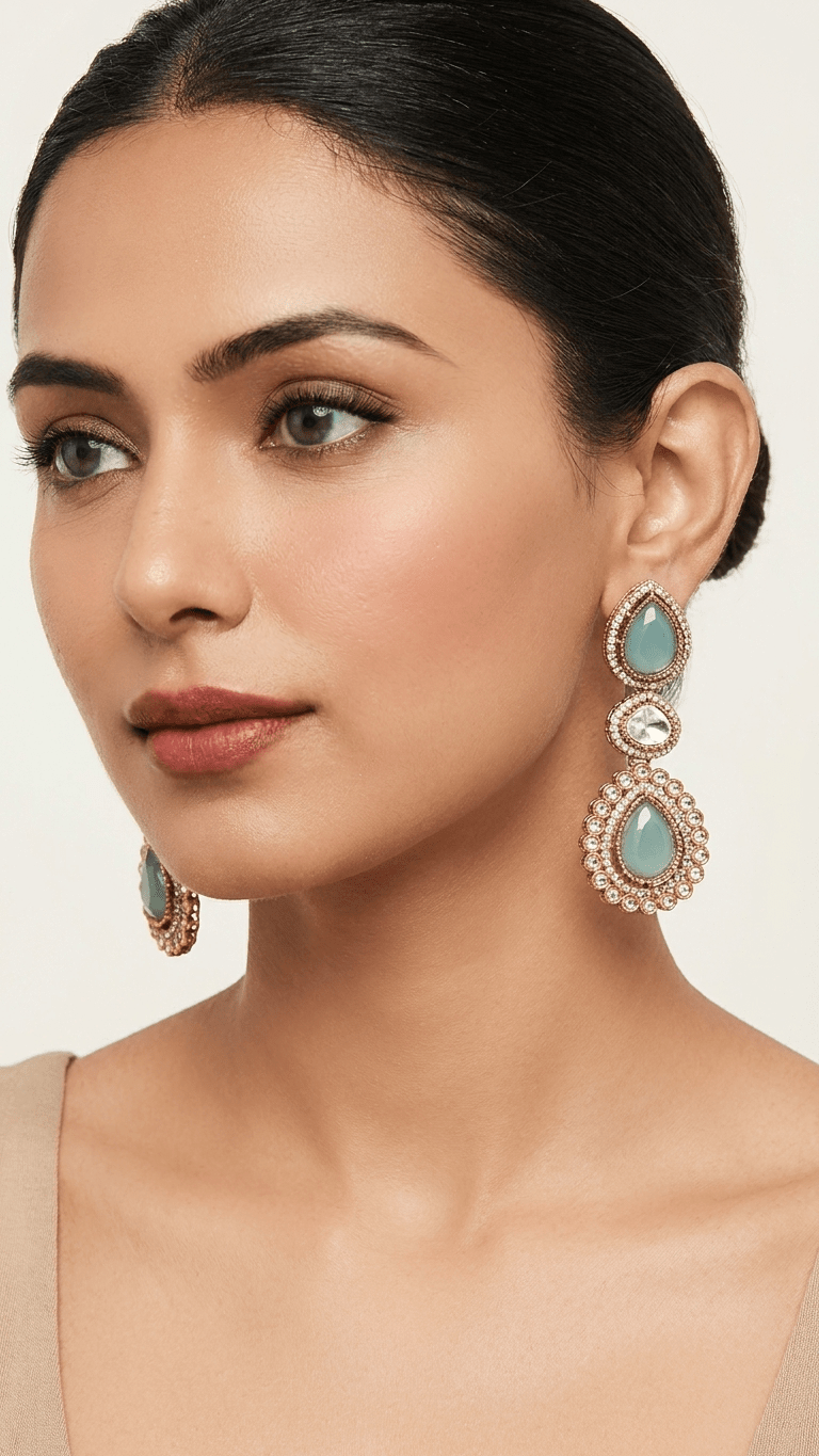Rania Earrings • Blue | Ready-to-ship - Touch Of Elegance