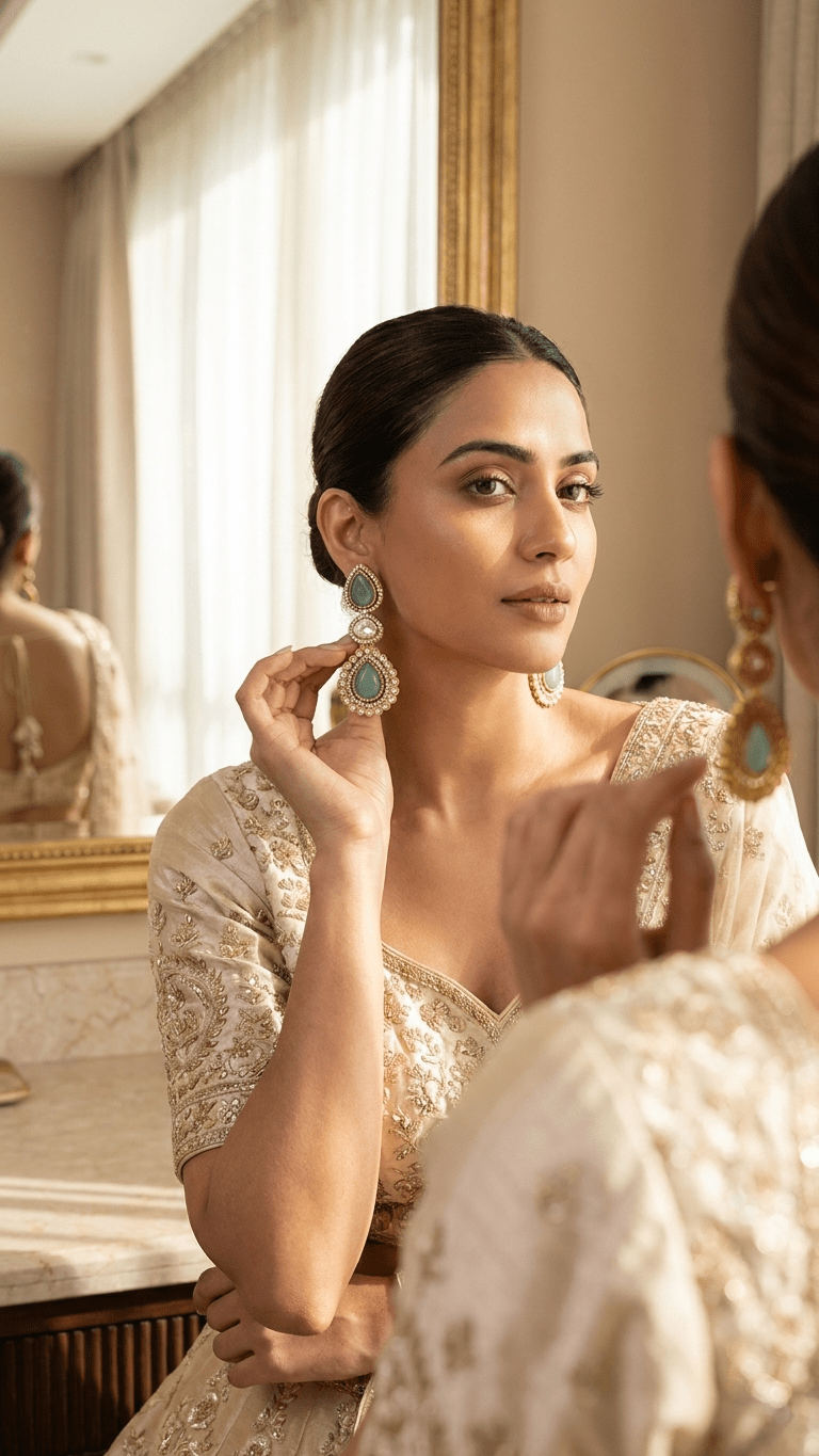 Rania Earrings • Blue | Ready-to-ship - Touch Of Elegance