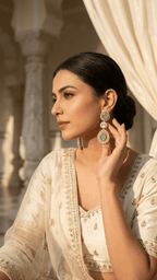 Rania Earrings • Green | Ready-to-ship - Touch Of Elegance
