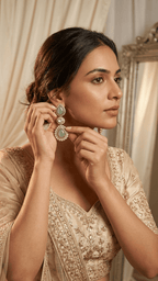 Rania Earrings • Green | Ready-to-ship - Touch Of Elegance