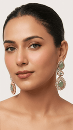 Rania Earrings • Green | Ready-to-ship - Touch Of Elegance