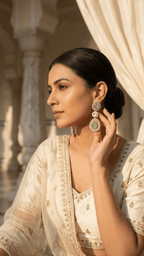 Rania Earrings • Green | Ready-to-ship - Touch Of Elegance