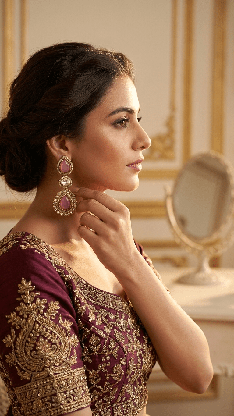Rania Earrings • Pink | Ready-to-ship - Touch Of Elegance