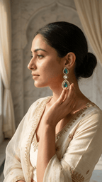 Rania Earrings • Teal | Ready-to-ship - Touch Of Elegance
