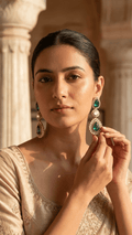 Rania Earrings • Teal | Ready-to-ship - Touch Of Elegance