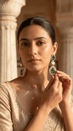 Rania Earrings • Teal | Ready-to-ship - Touch Of Elegance