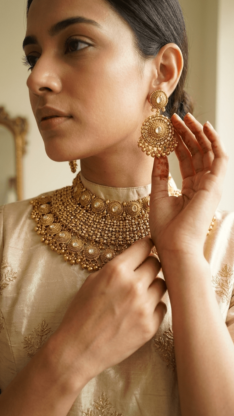 Reena Gold Set | Made - on - order - Touch Of Elegance