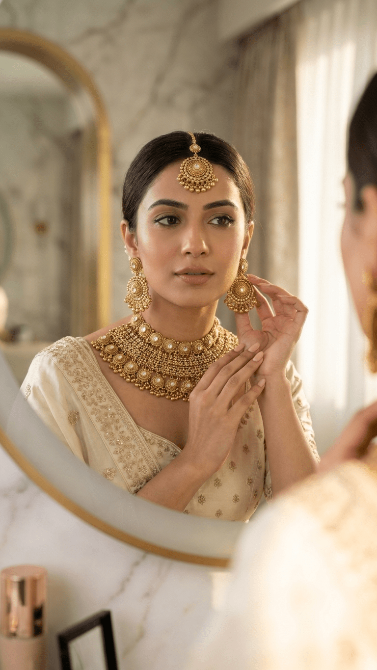 Reena Gold Set | Made - on - order - Touch Of Elegance