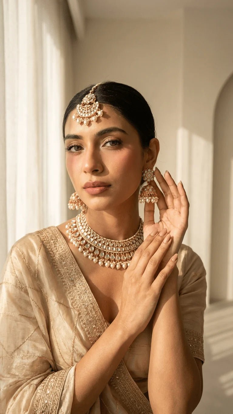 Riya Kundan Set | Ready-to-ship - Touch Of Elegance