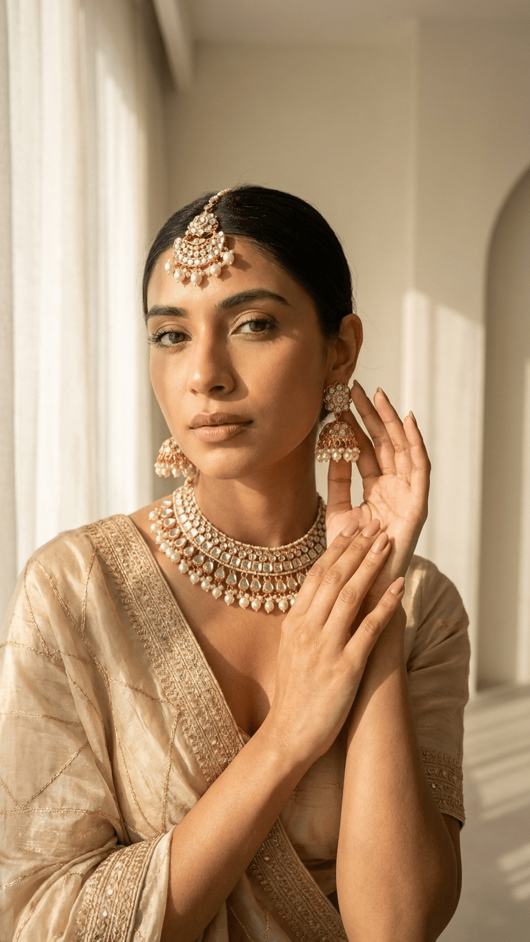 Riya Kundan Set | Ready-to-ship - Touch Of Elegance