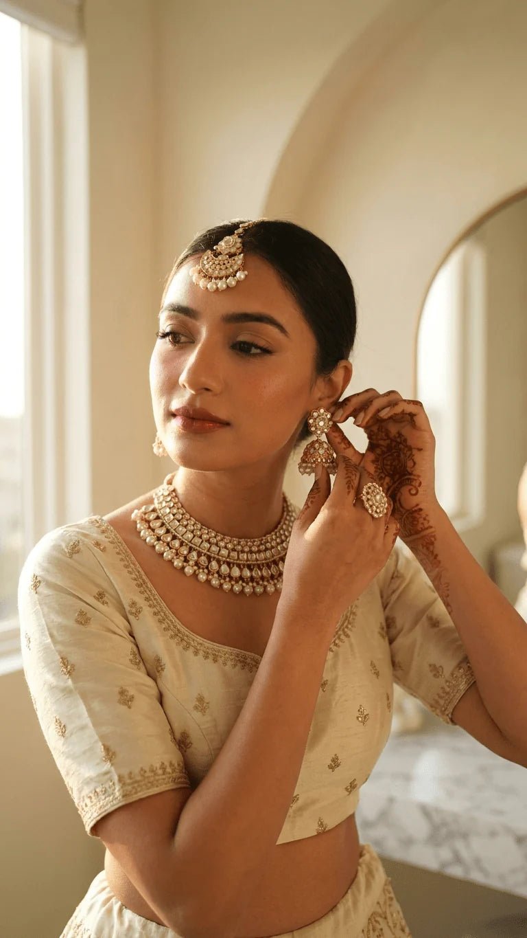 Riya Kundan Set | Ready-to-ship - Touch Of Elegance
