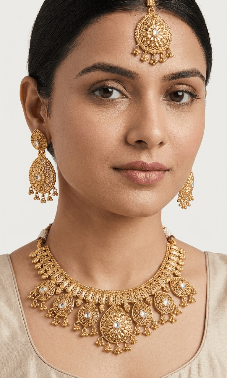 Roha Gold Set | Made - on - order - Touch Of Elegance