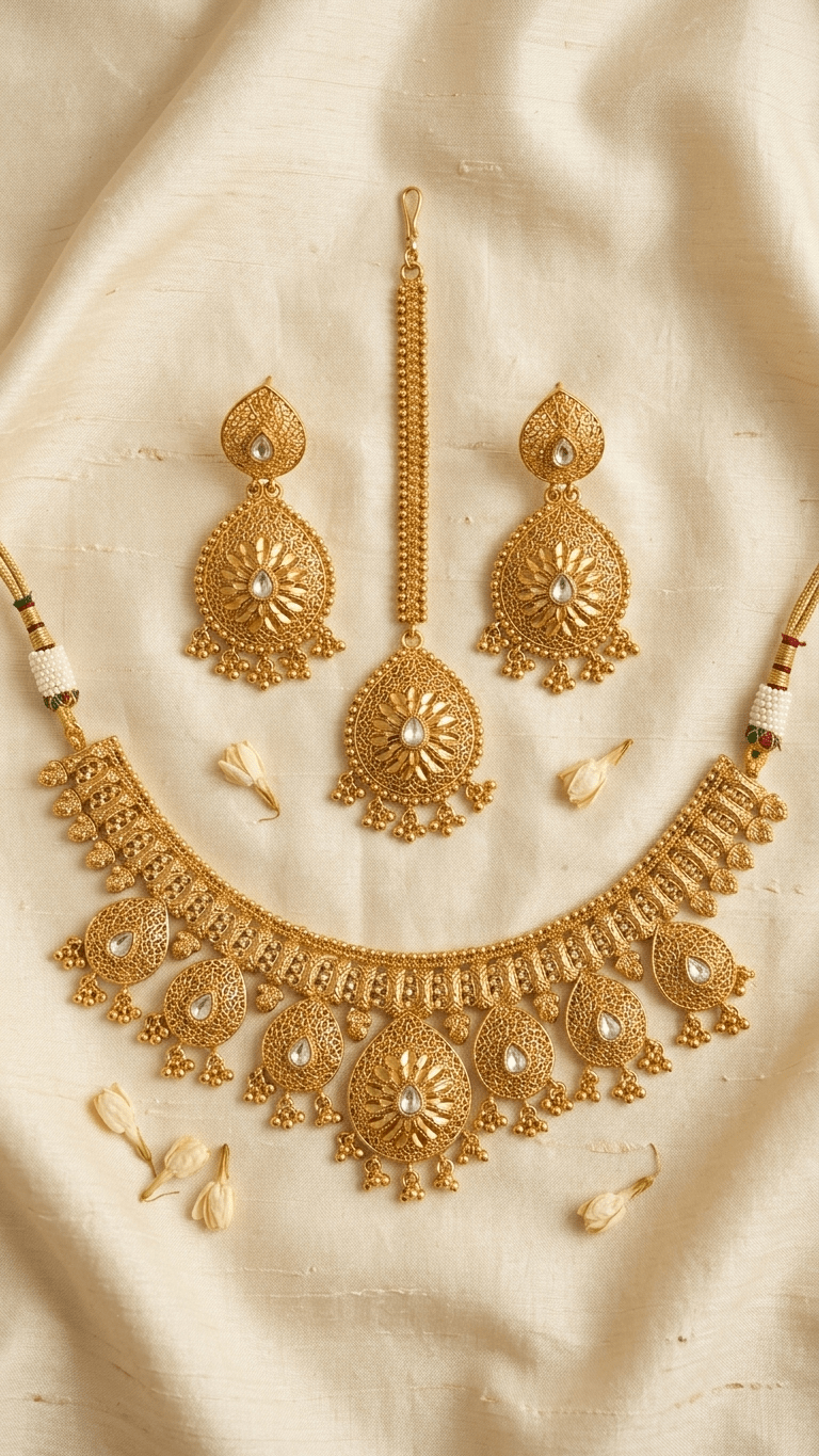 Roha Gold Set | Made - on - order - Touch Of Elegance