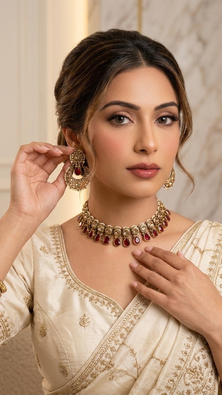 Roha Ruby Set | Ready-to-ship - Touch Of Elegance