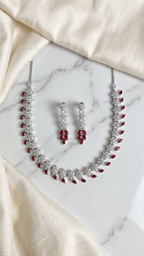 Ruby American Diamond Set | Ready - to - ship - Touch Of Elegance
