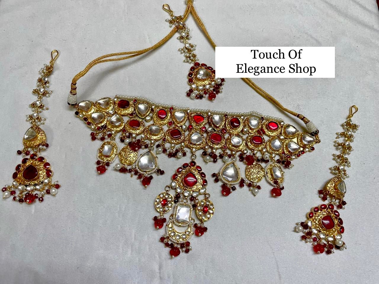 Ruby Gold Bridal Set | Pre - order - Touch Of Elegance