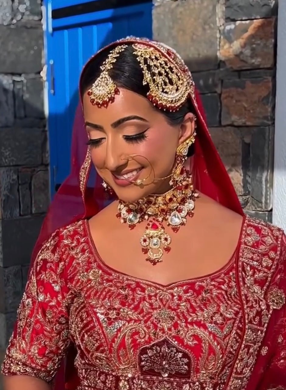 Ruby Gold Bridal Set | Pre - order - Touch Of Elegance