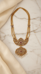 Ruby Rani Haar Set | Ready - to - ship - Touch Of Elegance