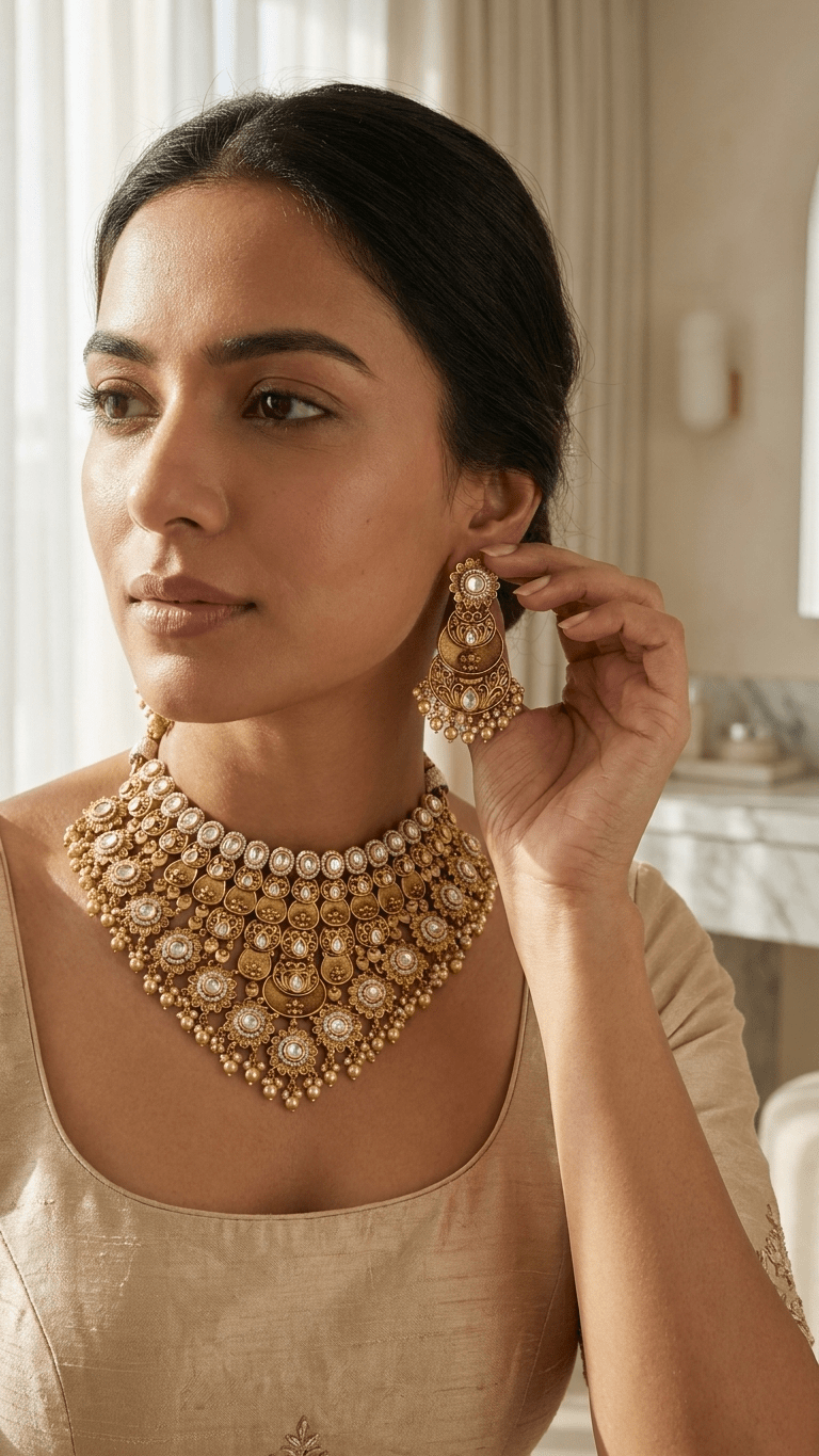 Samaira Gold Set | Made - on - order - Touch Of Elegance
