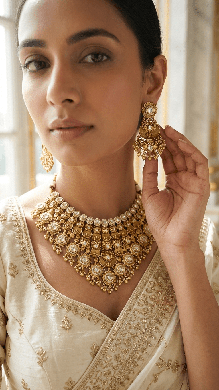 Samaira Gold Set | Made - on - order - Touch Of Elegance