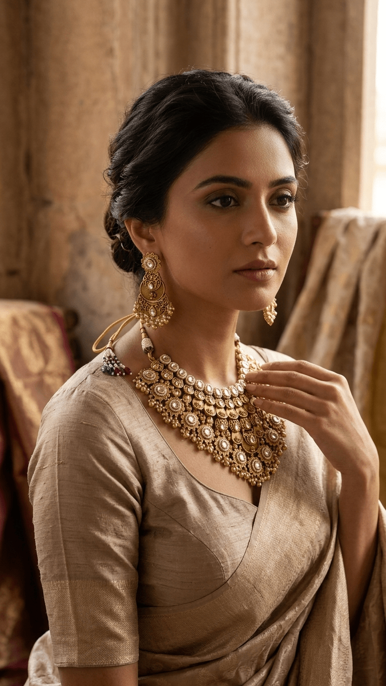 Samaira Gold Set | Made - on - order - Touch Of Elegance