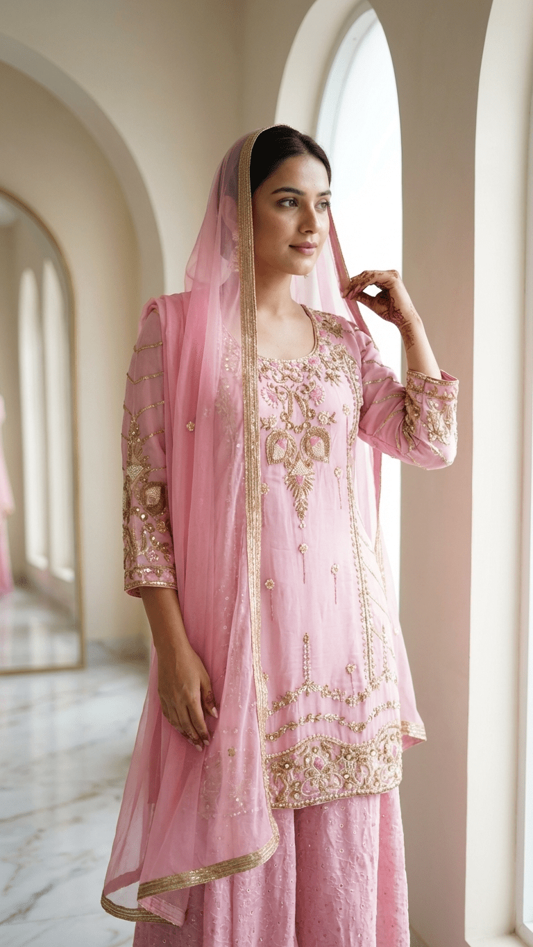 Simran Flower Suit | Made - on - order - Touch Of Elegance