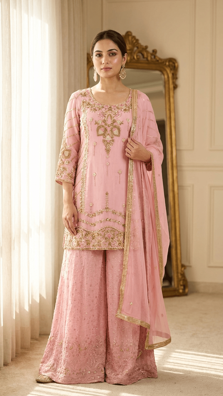 Simran Flower Suit | Made - on - order - Touch Of Elegance