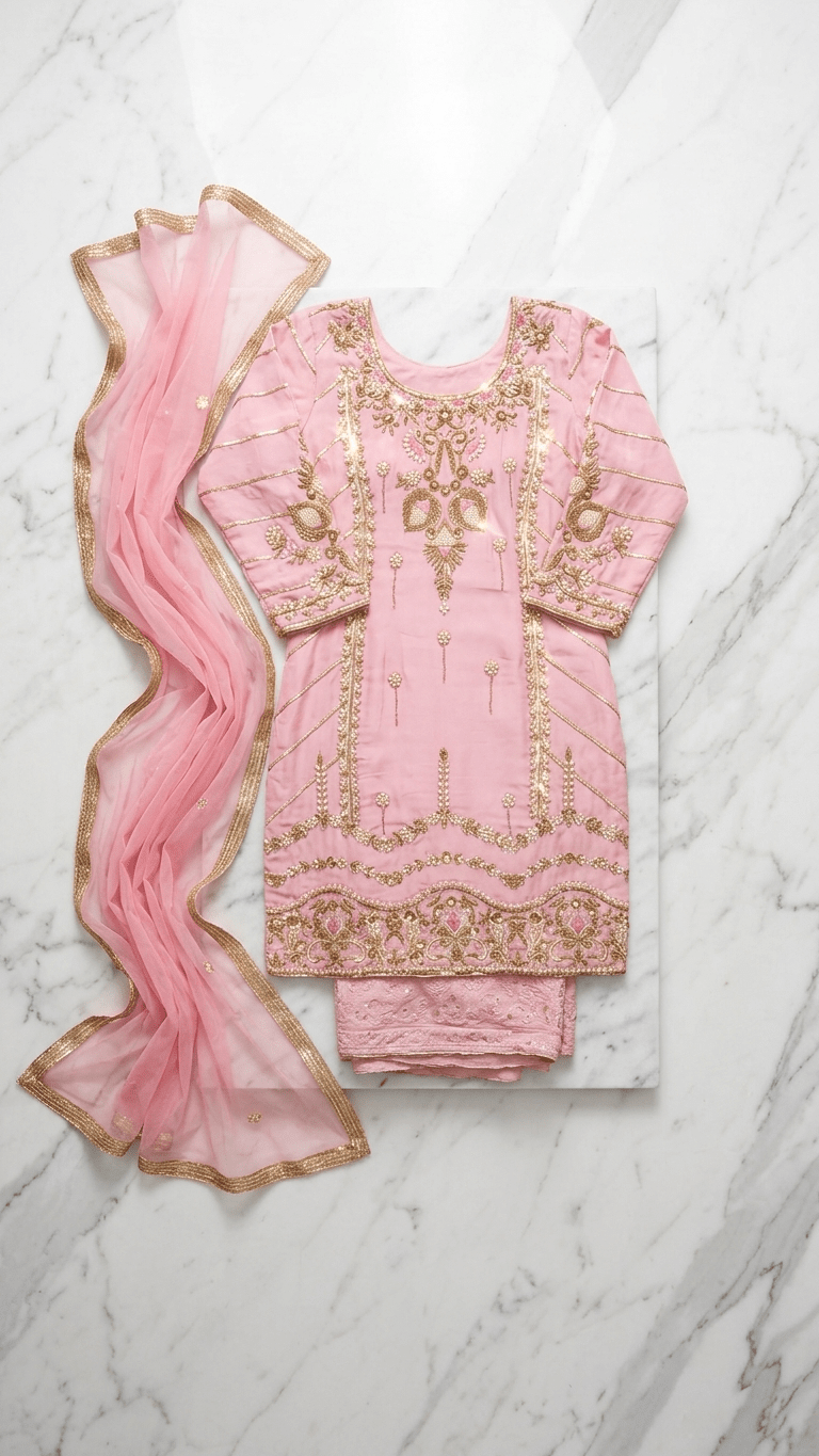Simran Flower Suit | Made - on - order - Touch Of Elegance