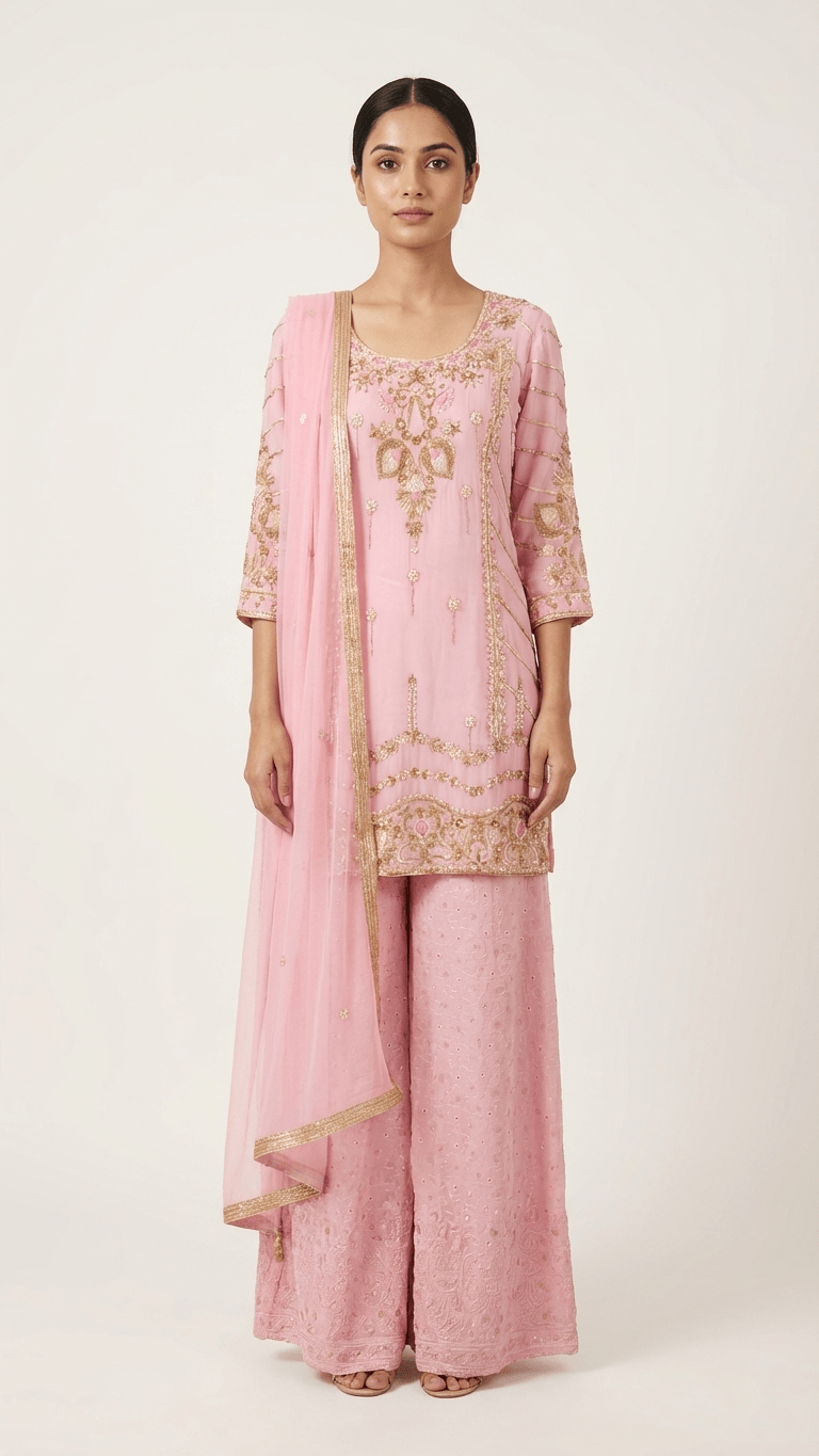 Simran Flower Suit | Made - on - order - Touch Of Elegance