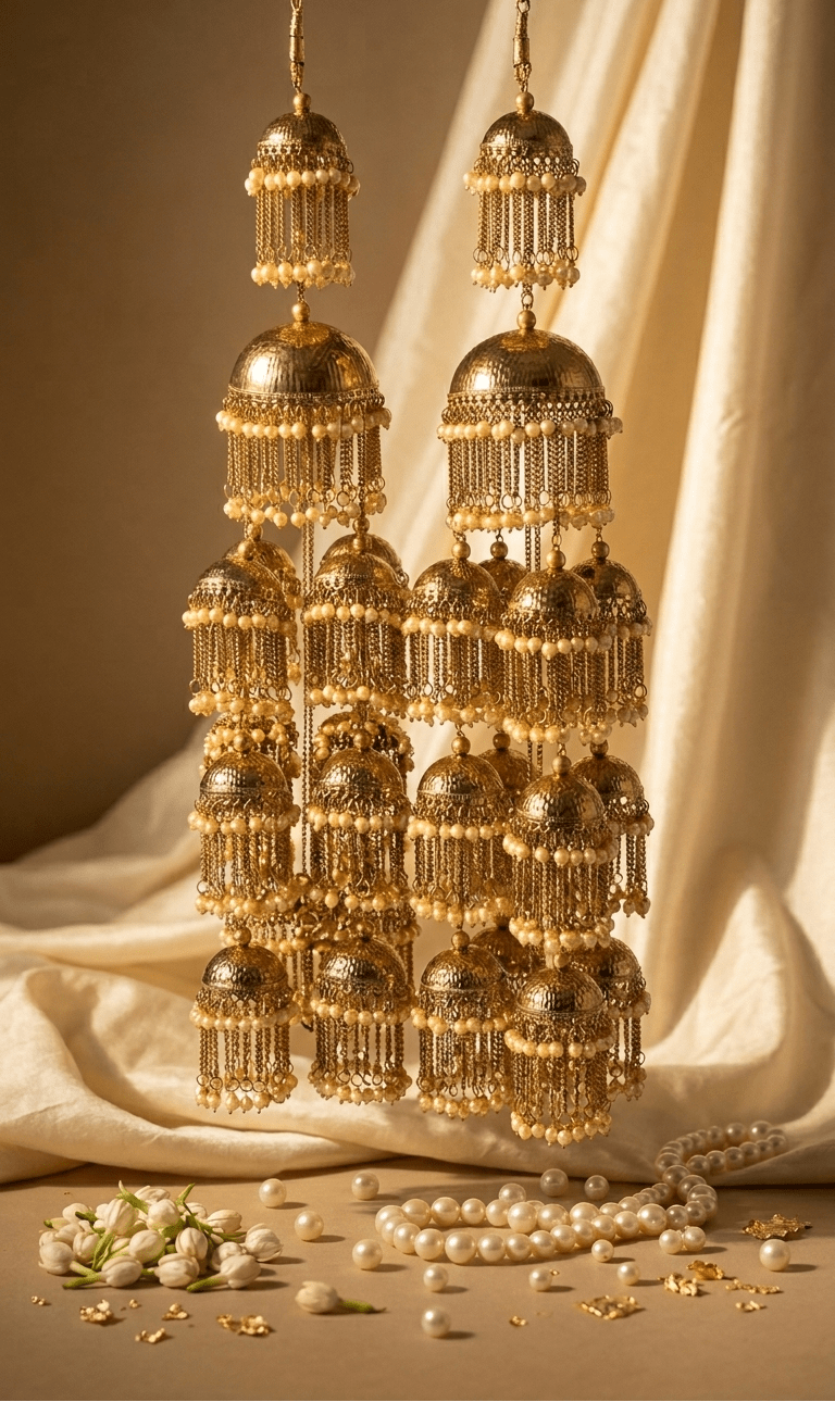 Statement Antique Gold Kaleeray | Ready - to - ship - Touch Of Elegance