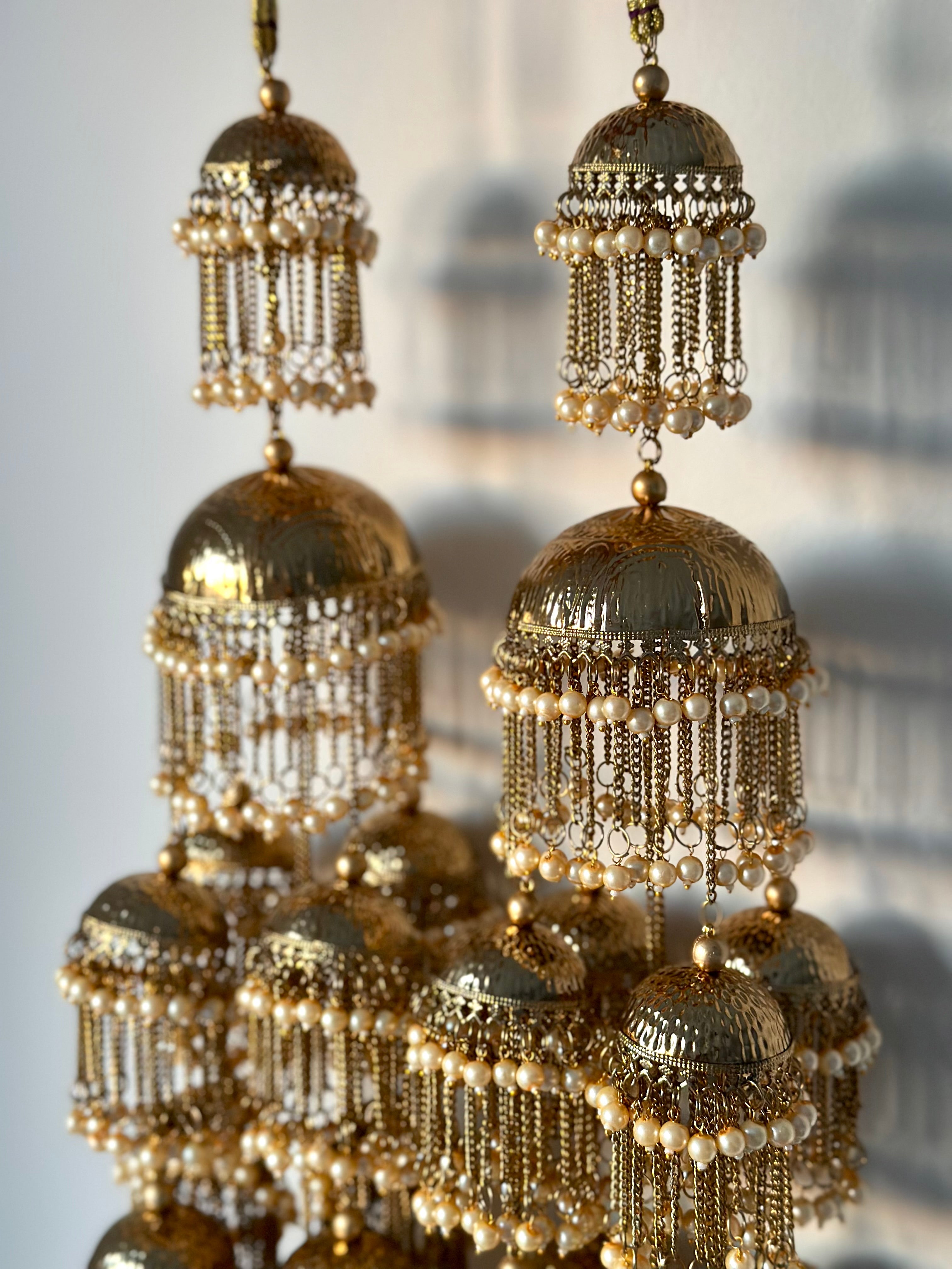 Statement Antique Gold Kaleeray | Ready - to - ship - Touch Of Elegance