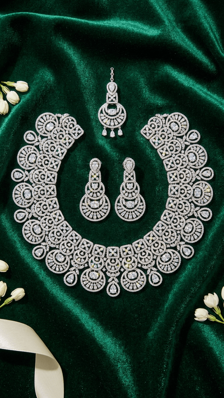 Tara American Diamond Set | Ready - to - ship - Touch Of Elegance