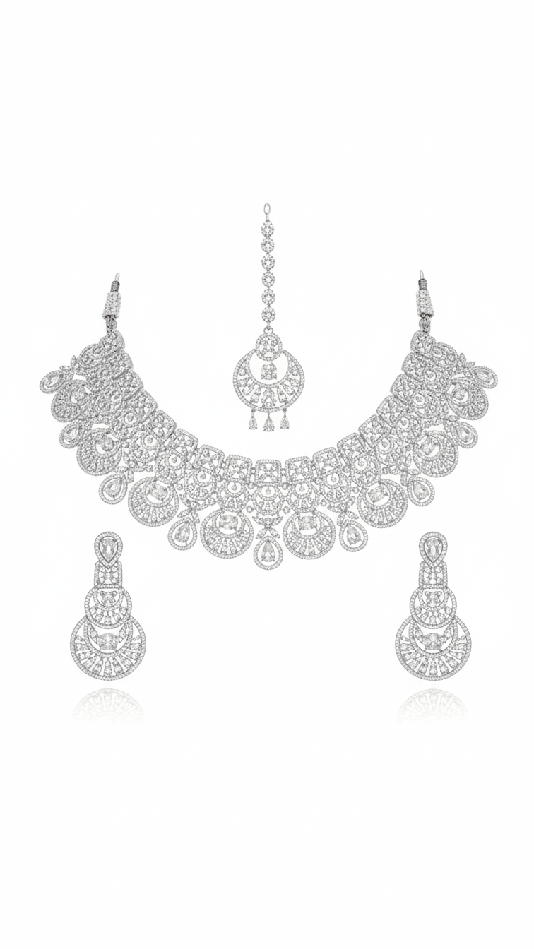 Tara American Diamond Set | Ready - to - ship - Touch Of Elegance