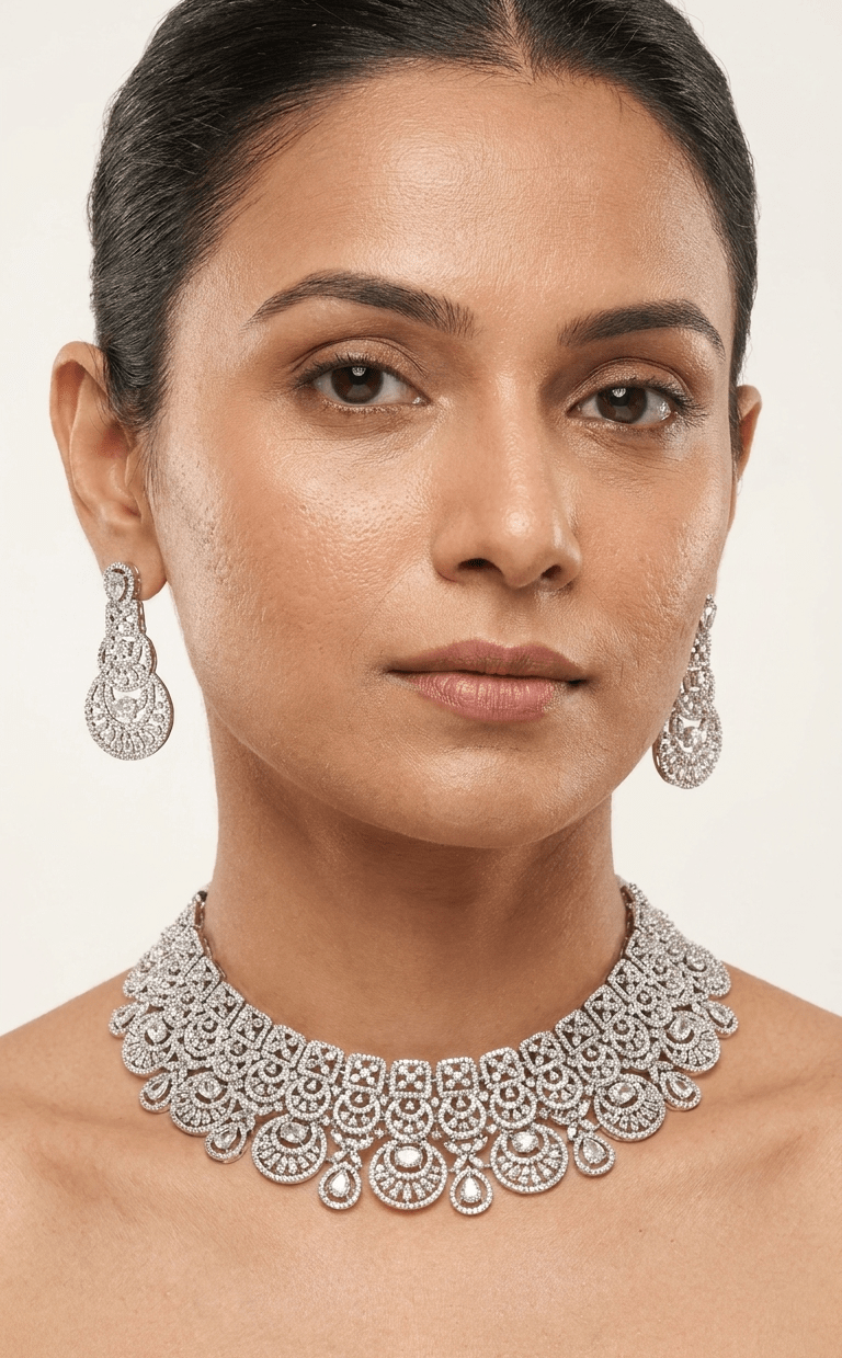 Tara American Diamond Set | Ready - to - ship - Touch Of Elegance