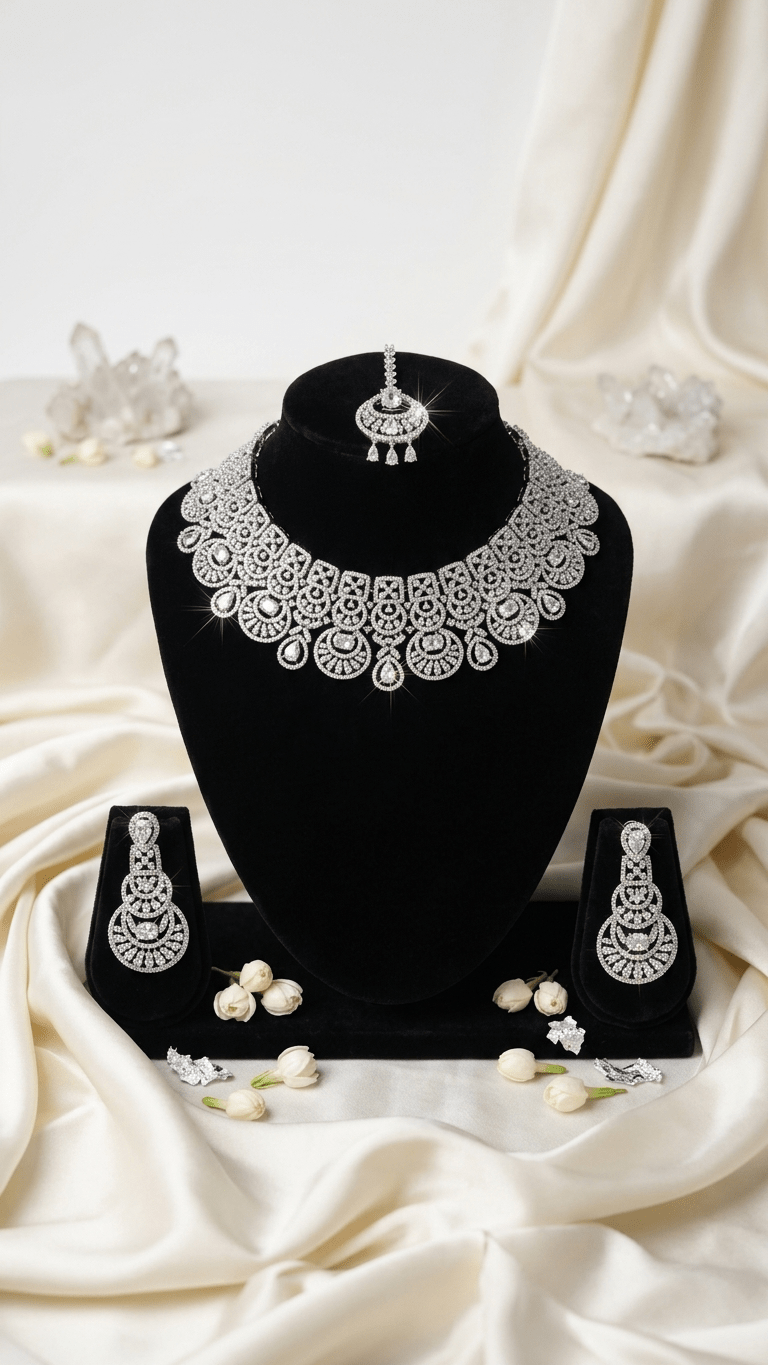 Tara American Diamond Set | Ready - to - ship - Touch Of Elegance