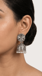 Tia Oxidized Jhumki’s | Ready - to - ship - Touch Of Elegance