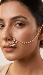 Veena Nose Ring | Ready - to - ship - Touch Of Elegance