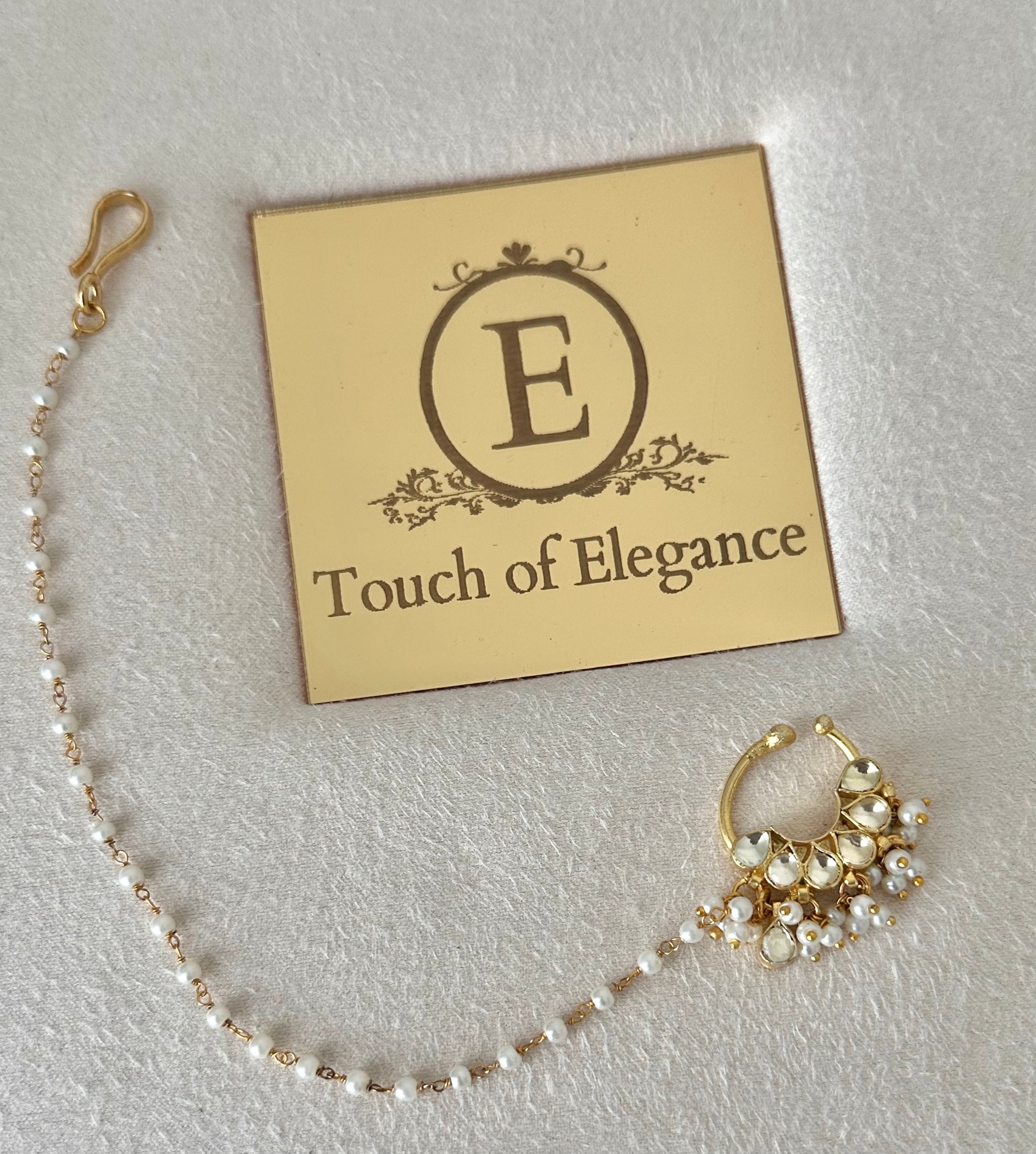 Veena Nose Ring | Ready - to - ship - Touch Of Elegance