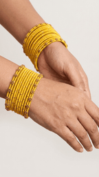 Yellow Bangle Set | Ready - to - ship - Touch Of Elegance