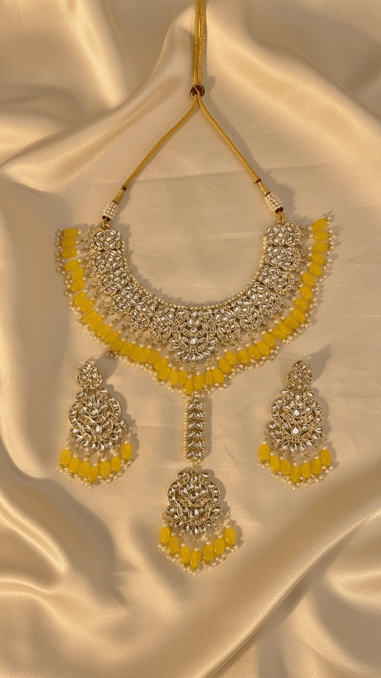 Yellow Pearl Set | Ready - to - ship - Touch Of Elegance