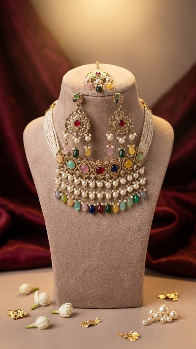 Zinnia Multi-Color Choker Set | Ready-to-ship - Touch Of Elegance