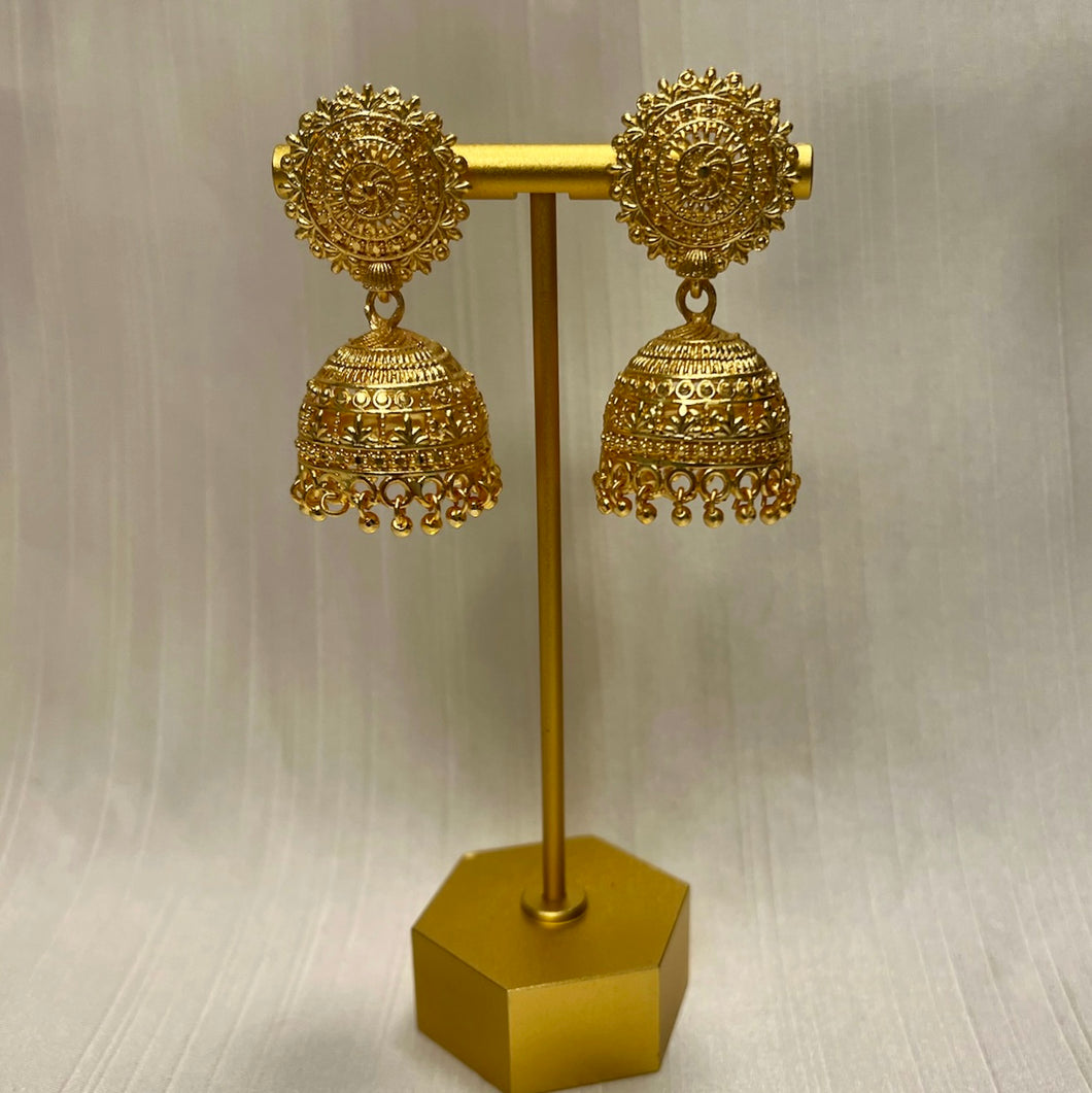 Gold Jhumki Earrings