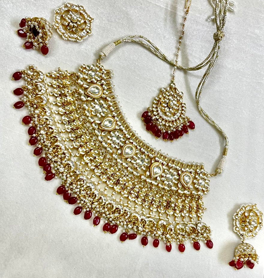 Bridal Red Kundan Set | Pre-order