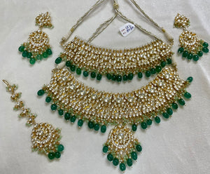 Bridal Emerald Kundan Set