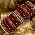 Velvet Red Bangle Set | Ready-to-ship