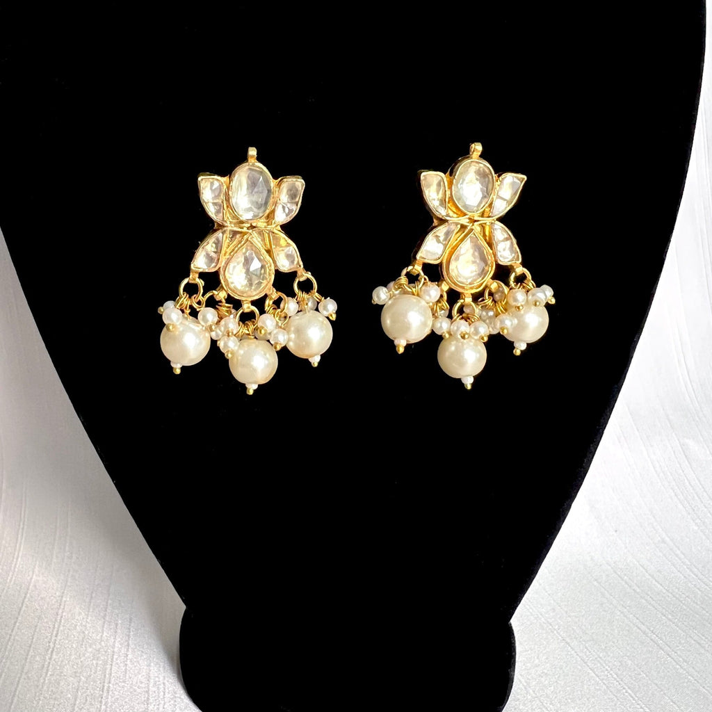 Madrid Pearl Set - Pachi Kundan | Ready - to - ship - Touch Of Elegance