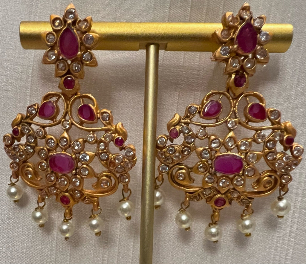 Ruby Rani Haar Set | Ready - to - ship - Touch Of Elegance