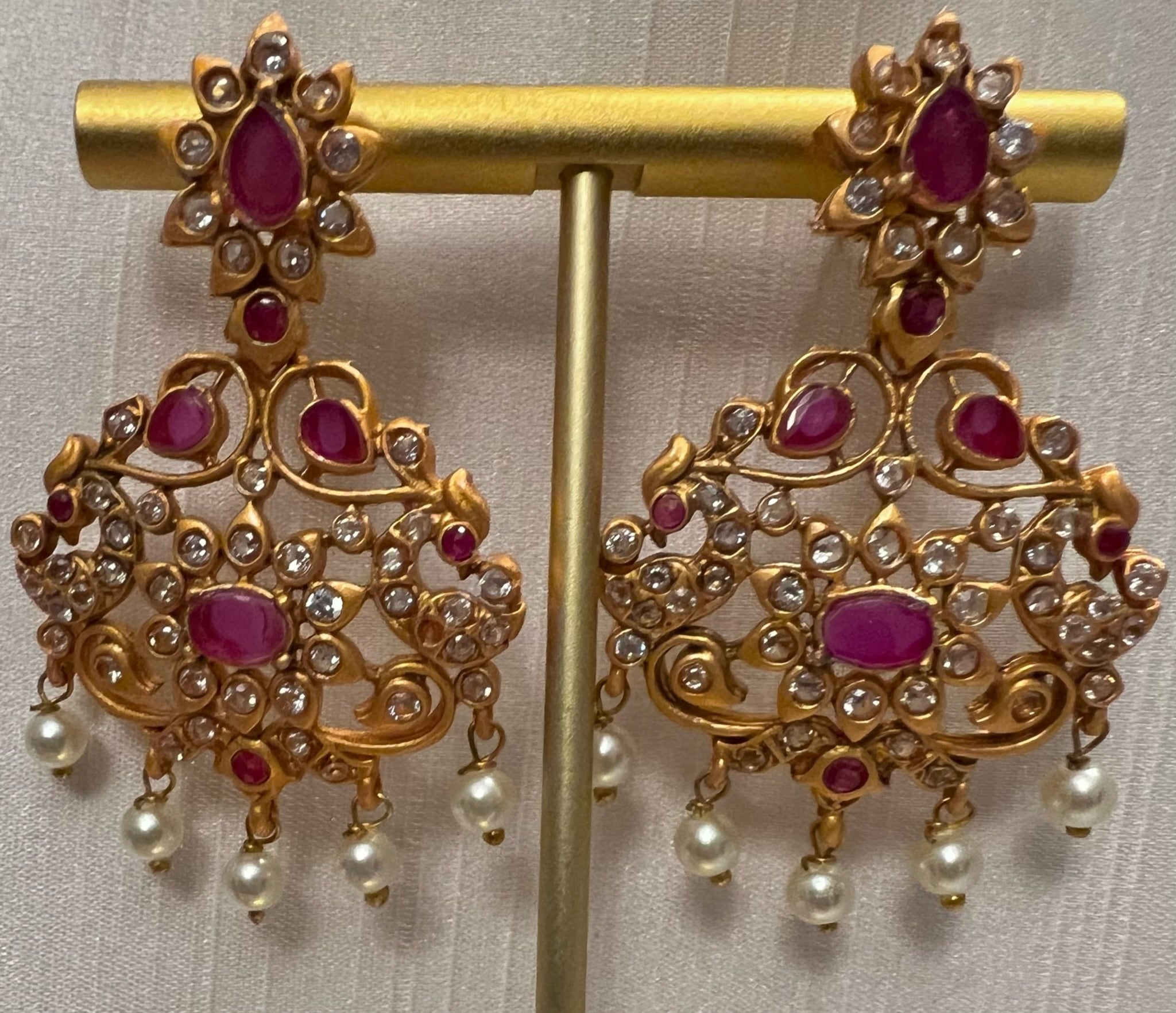 Ruby Rani Haar Set | Ready - to - ship - Touch Of Elegance